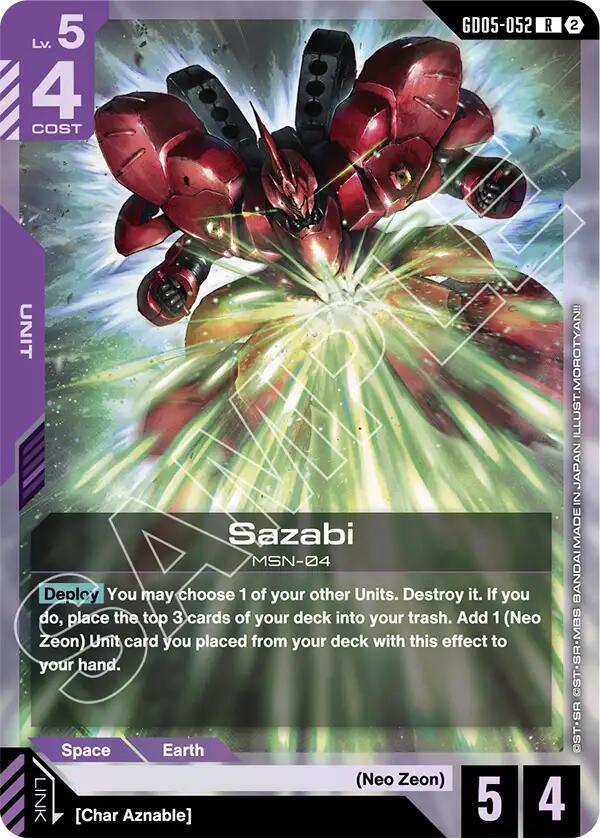 GD05-052 Sazabi (Rare)