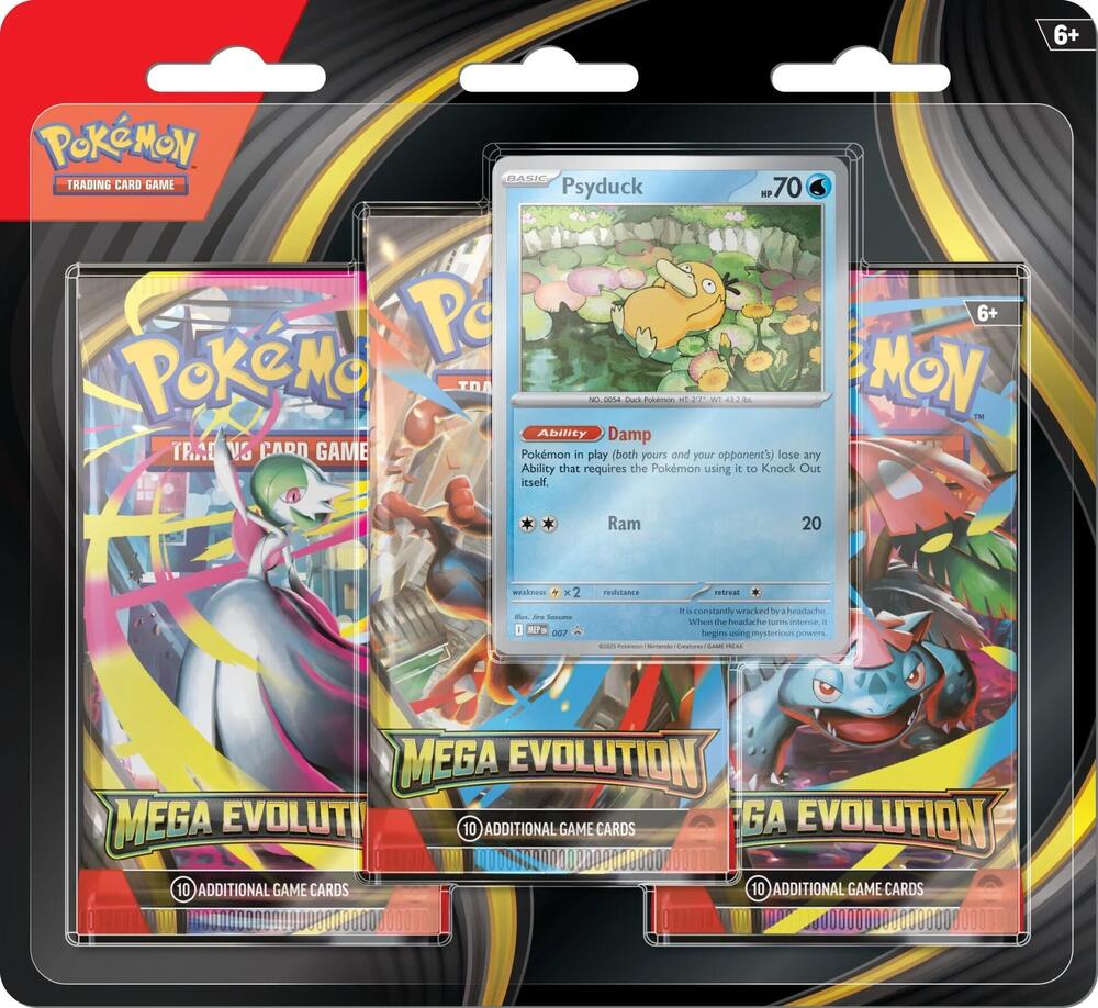 Mega Evolution - 3 Pack Blister Set (Psyduck y Golduck)