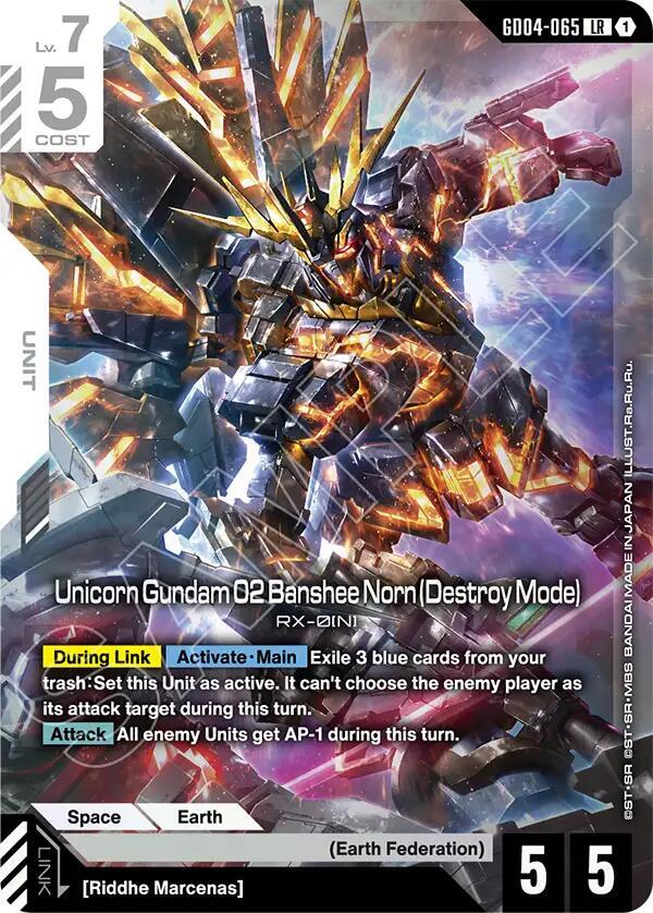 GD04-065 Unicorn Gundam 02 Banshee Norn (Destroy Mode)