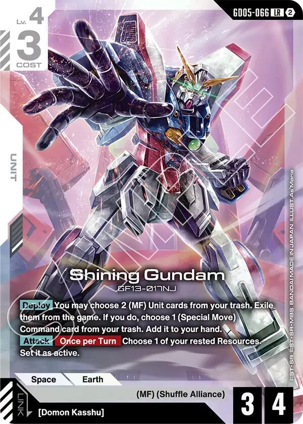 GD05-066 Shining Gundam GD05 066 (Legend Rare)